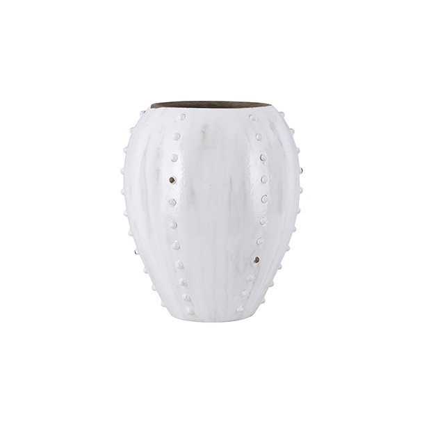 House Doctor Vase, Knots, hvid, dia. 20 cm, h. 25 cm