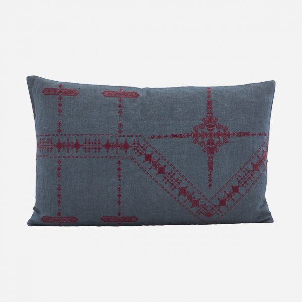 House Doctor Pillowcase, Inca, Blue, L: 50 cm, W: 30 cm