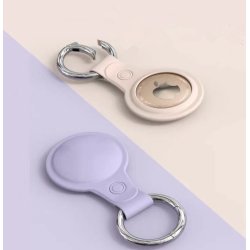 AirTag silikon&ouml;verdrag m.nyckelring/karbinhake, svart