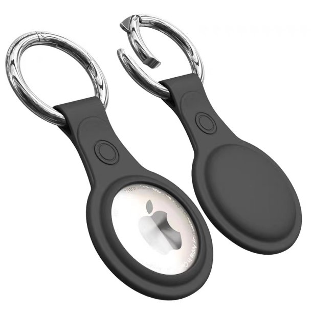 SERO AirTag silicone cover with key ring, black