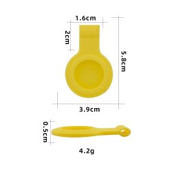 SERO AirTag silikon&ouml;verdrag m.nyckelring/karbinhake, vit