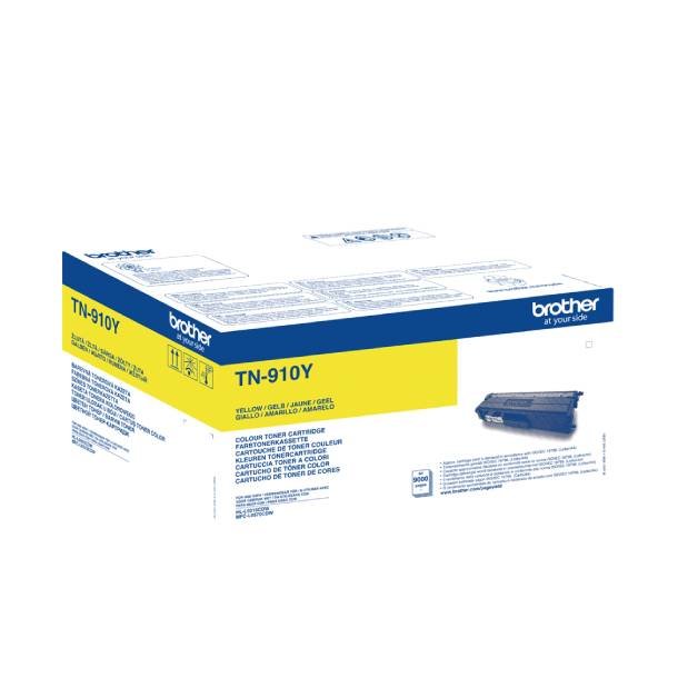 Brother TN 910 Y Original lasertoner (9000 sidor)