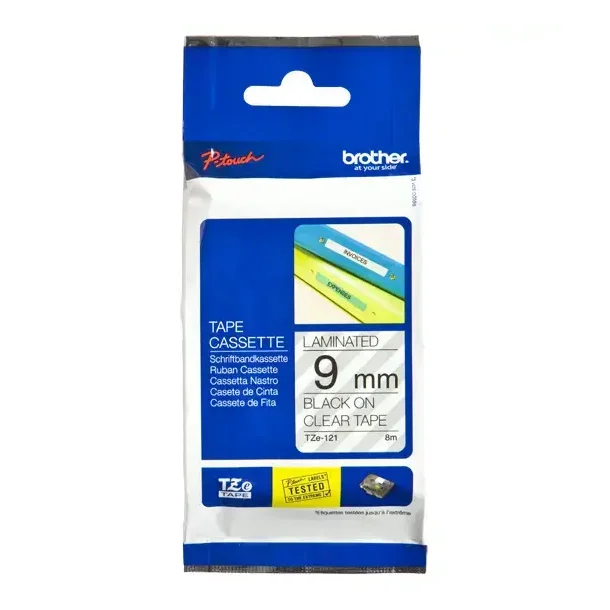 Brother TZe tape 9 mm x 8 m black / clear