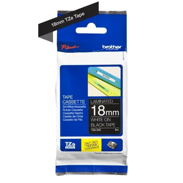 Brother TZe tape 18 mm x 8 m white / black