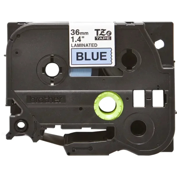 Brother TZe tape 36 mm x 8 m black / blue