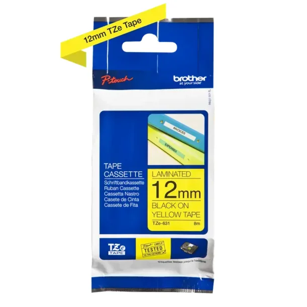 Brother TZe tape 12 mm x 8 m black / yellow