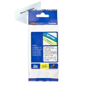Brother TZe tape 36 mm white / clear mat