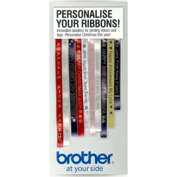 Brother TZe-R231 printer sort tekst p hvidt hjglans satinbnd, 12 mm