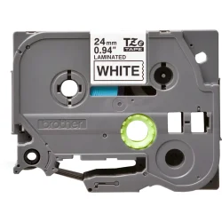 Brother TZeS tape 24 mm x 8 m strong black / white