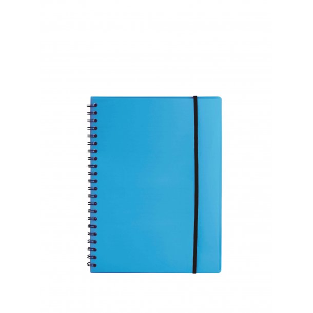 Bngers Notebook A5 Plastic with Spiral Back, blue