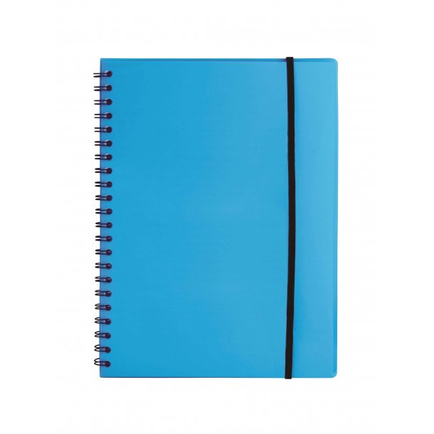 Bngers Notebook A4 Plastic with Spiral Back, blue