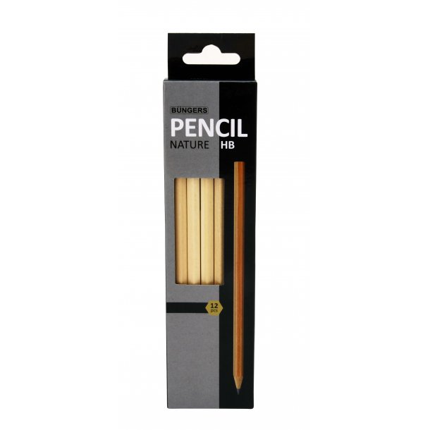 Bngers penna HB, naturfrger, 12 st