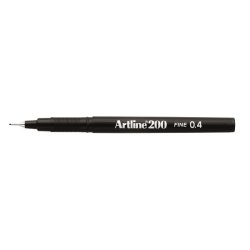 Artline Fineliner 200 Fine 0.4 Svart, 12 st