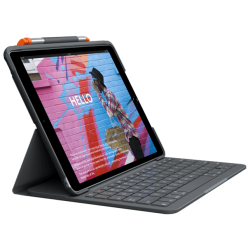Logitech Slim Folio iPad 10.2" (7:e och 8:e generationen) Allt-i-ett fodral - Grafit