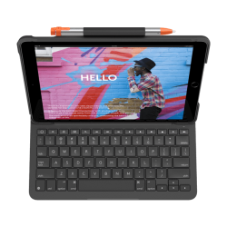 Logitech Slim Folio iPad 10.2" (7:e och 8:e generationen) Allt-i-ett fodral - Grafit