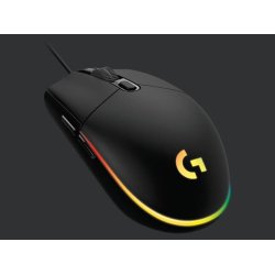 Logitech G203 LIGHTSYNC Spelmus - Svart