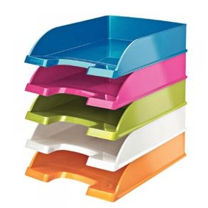Leitz Letter Tray 180 WOW A4 60 mm - 5 pcs (assorted colors)