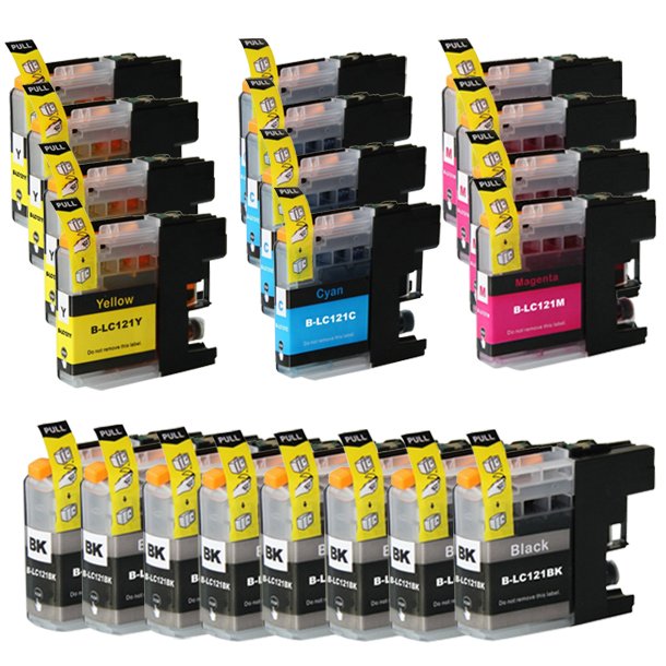 Brother LC 121 Ink Cartridge Combo Pack 20 pcs - Compatible - BK/C/M/Y 248 ml