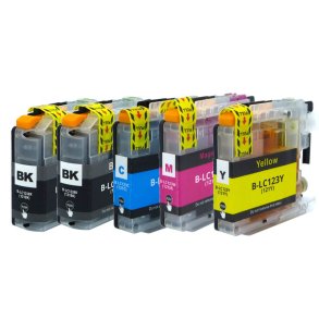 Pixojet ink cartridges Brother LC 123, 5 pcs. discount pack 62 ml