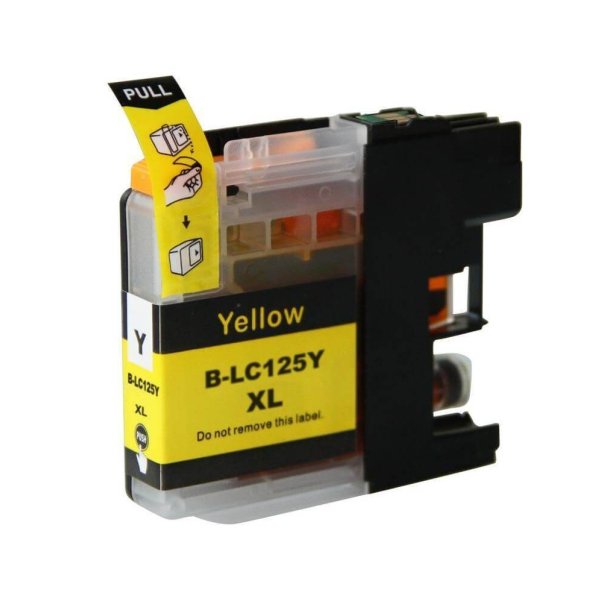 Brother LC 125/127 Y (15 ml) Yellow, Compatible Ink Cartridge