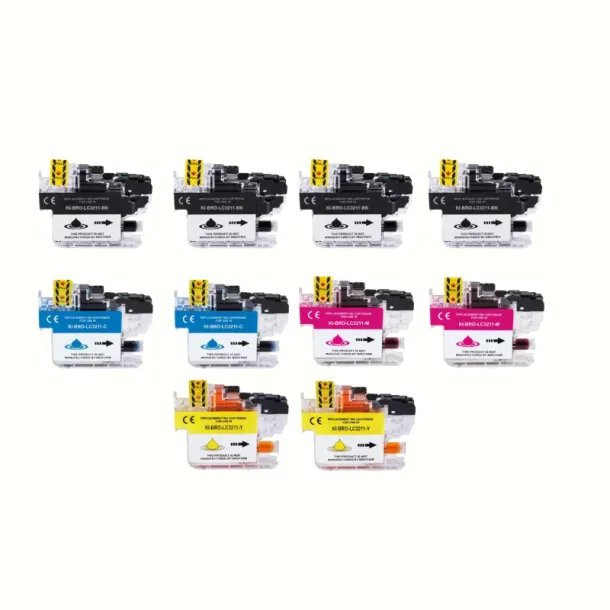 Brother LC 3211 combo pack 10 stk Ink Cartridge - Compatible - BK/C/M/Y 120 ml
