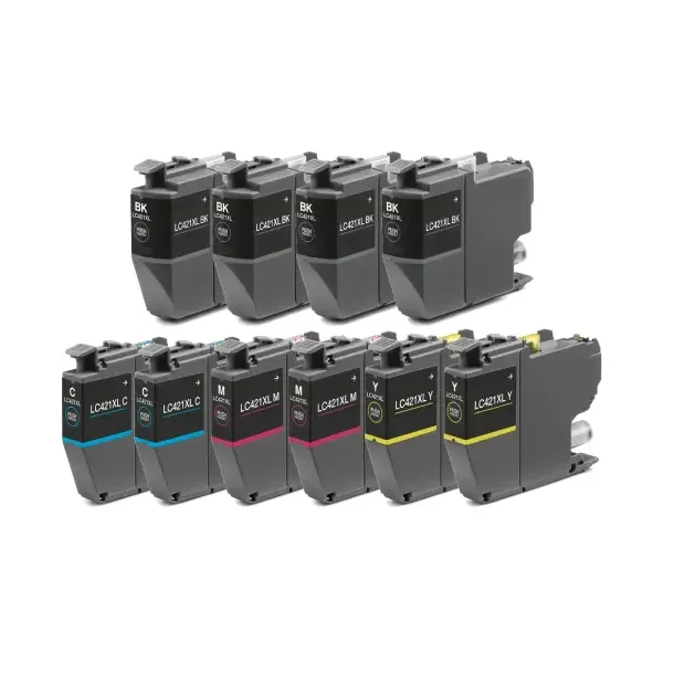 Brother LC 421 XL combo pack 10 stk blekkpatron - Kompatibel - BK/C/M/Y 100 ml