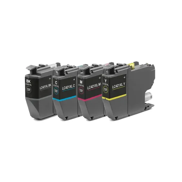 Brother LC 421 XL combo pack 4 stk Ink Cartridge - Compatible - BK/C/M/Y 40 ml