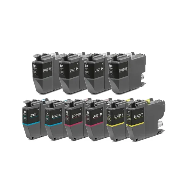 Brother LC 421 combo pack 10 stk blekkpatron - Kompatibel - BK/C/M/Y 40 ml