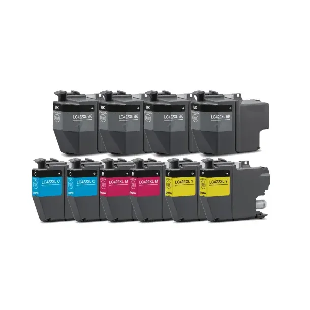 Brother LC 422 XL combo pack 10 stk blekkpatron - Kompatibel - BK/C/M/Y 420 ml