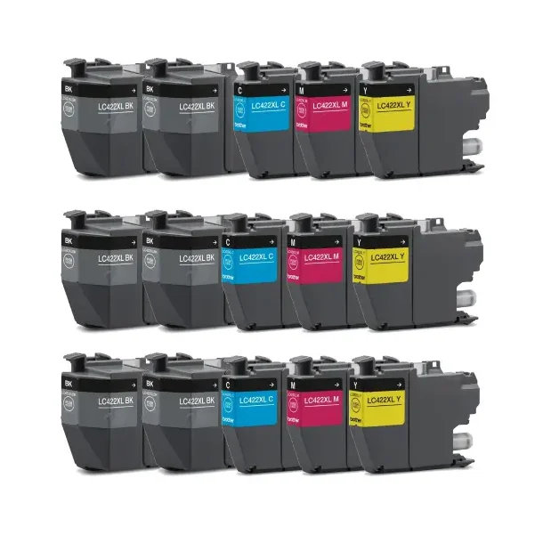 Brother LC 422 XL combo pack 15 stk blekkpatron - Kompatibel - BK/C/M/Y 630 ml