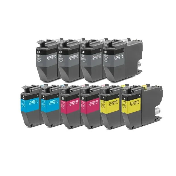 Brother LC 422 combo pack 10 stk blekkpatron - Kompatibel - BK/C/M/Y 110 ml
