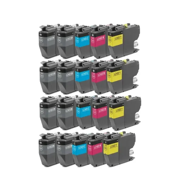 Brother LC 422 combo pack 20 stk blekkpatron - Kompatibel - BK/C/M/Y 220 ml