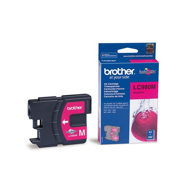 Brother LC 980 M blkpatron - LC980M Original - Magenta 5,2 ml