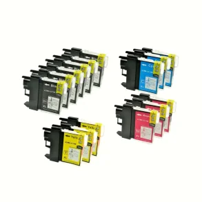 Pixojet blckpatroner Brother LC 980, 15 st. rabattpaket 258 ml