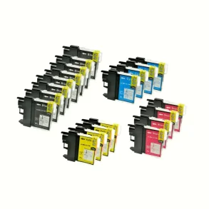 Pixojet blckpatroner Brother LC 980, 20 st. rabattpaket 344 ml