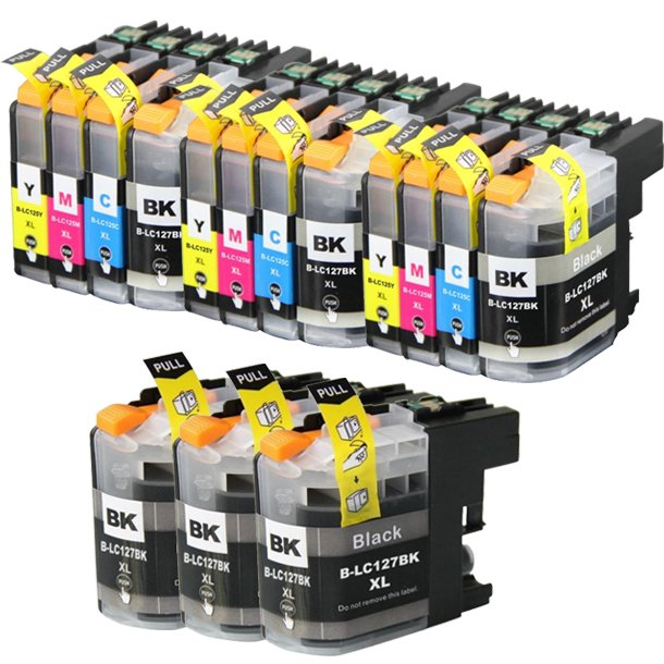 Brother LC 125/127 Ink Cartridge Combo Pack 15 pcs - Compatible - BK/C/M/Y 303 ml