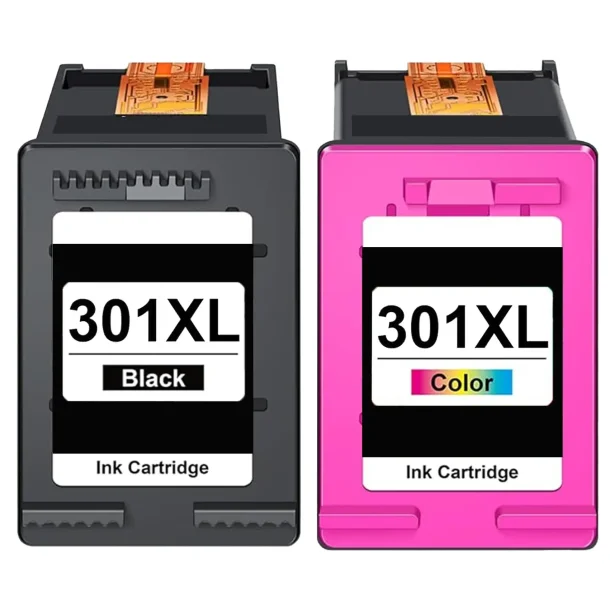 HP 301 BK XL / HP 301 C XL Set of 2 pcs Compatible Ink Cartridges 32 ml