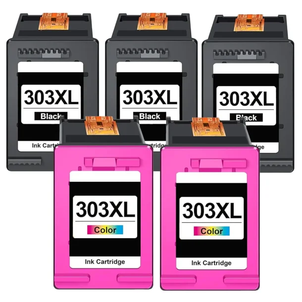 HP 303 XL Combo Pack 5 pcs Ink Cartridge - Compatible - BK/C 88 ml