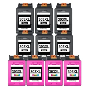 Pixojet bläckpatroner HP 303 XL - T6N01AE, 10 st. rabattpaket 176 ml