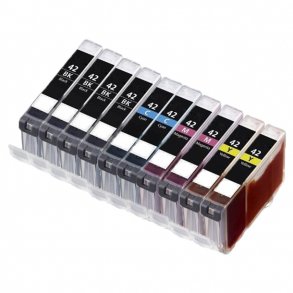 Kompatible blkpatroner Canon CLI 42 - 6384B001, 10 stk. rabatpakke 130 ml