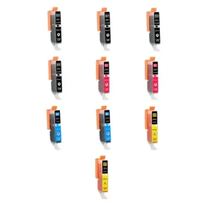 Kompatible blkpatroner Canon CLI-531 - 6118C001, 10 stk. rabatpakke 125 ml