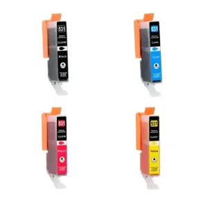 Kompatibel blkpatroner Canon CLI-531 - 6118C001, 4 stk. rabatpakke 50 ml