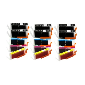 Kompatible blkpatroner Canon CLI 551 XL - 6443B001, 15 stk. rabatpakke 180 ml