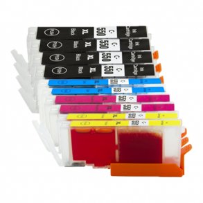 Canon CLI 551XL sampak 10 stk - BK/C/M/Y 120 ml - kompatibel blkpatron