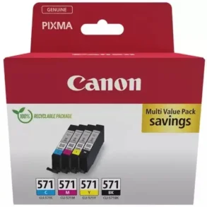 Canon CLI 571 - 0386C008 blkpatroner, 4 stk. sampak 28 ml, original