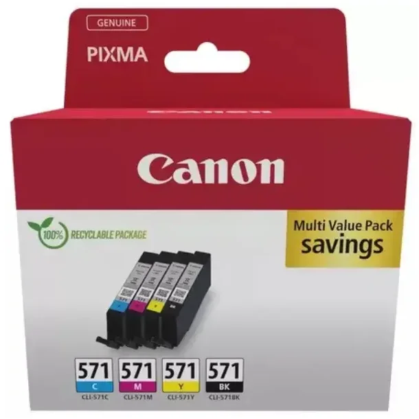 Canon CLI 571 - 0386C008 Ink Cartridge Combo Pack 4 pcs - Original - 28 ml