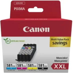 Canon CLI-581 XL - 1998C007 blkpatroner, 4 stk. sampak 46,8 ml, original