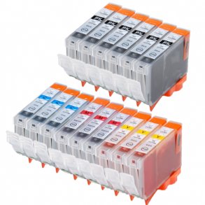 Pixojet ink cartridges Canon CLI 8 - 0620B001, 15 pcs. discount pack 210 ml