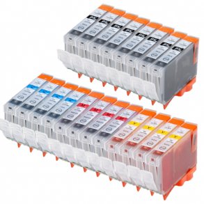 Pixojet ink cartridges Canon CLI 8 - 0620B001, 20 pcs. discount pack 280 ml