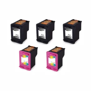 Kompatible blkpatroner Canon PG 575 / CL 576 XL - 5438C001, 5 stk. rabatpakke 70,2 ml